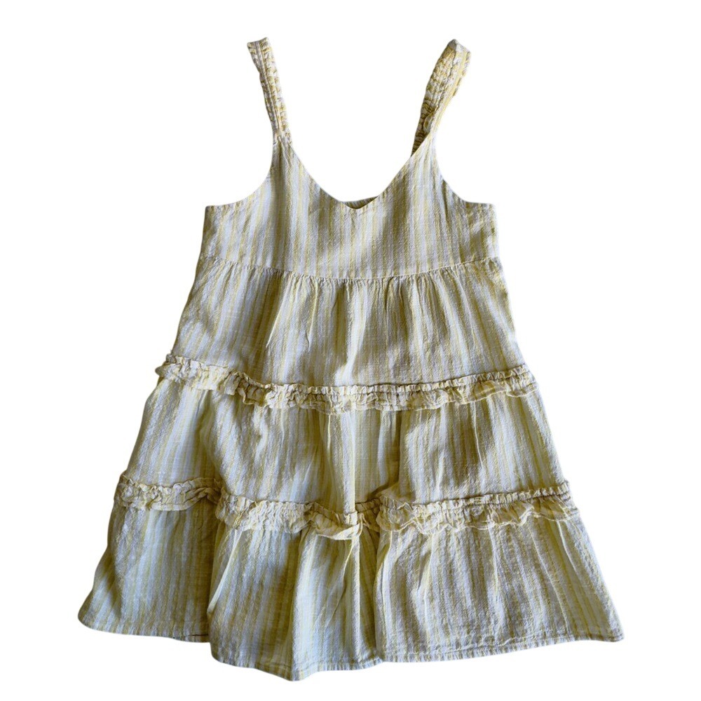 Treasure & Bond Striped Yellow and White‎ Sundress Size Large Child